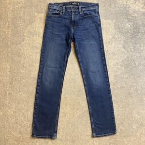 Hollister Classic Straight Jeans Mens 29x32 Blue Medium Wash Stretch Denim Pants